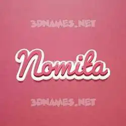nomita in Red Scribble style - 3D name wallpaper