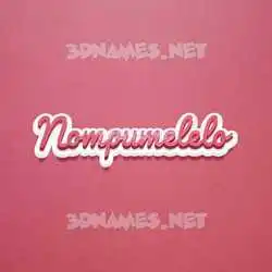 nompumelelo in Red Scribble style - 3D name wallpaper
