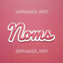 noms in Red Scribble style - 3D name wallpaper