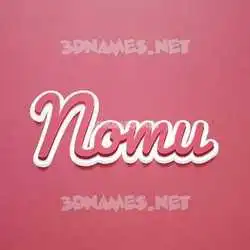 nomu in Red Scribble style - 3D name wallpaper