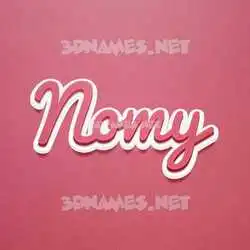 nomy in Red Scribble style - 3D name wallpaper
