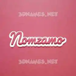 nomzamo in Red Scribble style - 3D name wallpaper