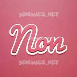 non in Red Scribble style - 3D name wallpaper