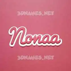 nonaa in Red Scribble style - 3D name wallpaper