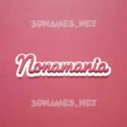 nonamania in Red Scribble style - 3D name wallpaper