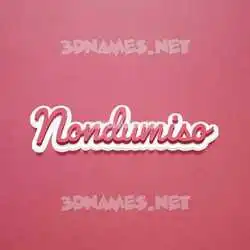 nondumiso in Red Scribble style - 3D name wallpaper
