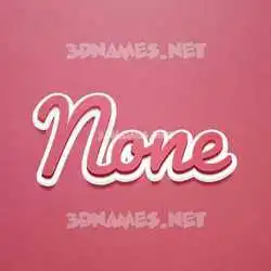 none in Red Scribble style - 3D name wallpaper