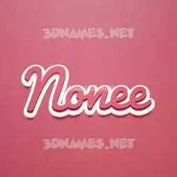 nonee in Red Scribble style - 3D name wallpaper