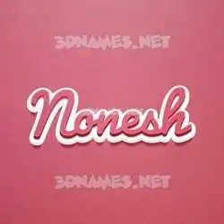 nonesh in Red Scribble style - 3D name wallpaper