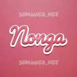 nonga in Red Scribble style - 3D name wallpaper