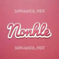 nonhle in Red Scribble style - 3D name wallpaper