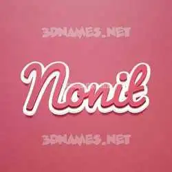 nonit in Red Scribble style - 3D name wallpaper