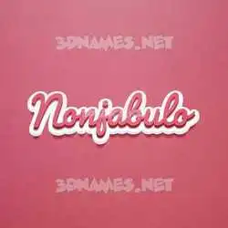 nonjabulo in Red Scribble style - 3D name wallpaper