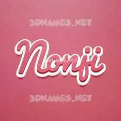 nonji in Red Scribble style - 3D name wallpaper