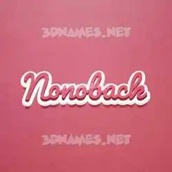 nonoback in Red Scribble style - 3D name wallpaper