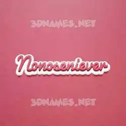 nonoseniever in Red Scribble style - 3D name wallpaper