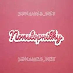 nonstopnithy in Red Scribble style - 3D name wallpaper