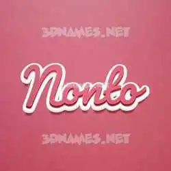 nonto in Red Scribble style - 3D name wallpaper