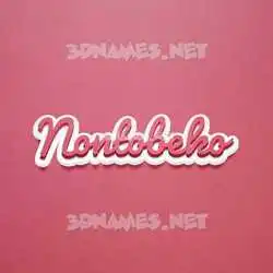 nontobeko in Red Scribble style - 3D name wallpaper