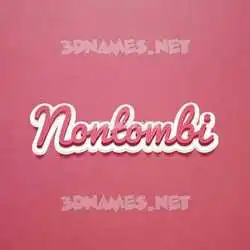 nontombi in Red Scribble style - 3D name wallpaper