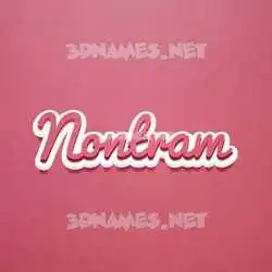 nontram in Red Scribble style - 3D name wallpaper