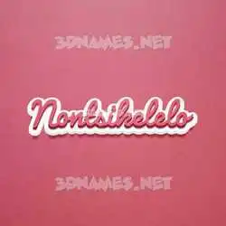 nontsikelelo in Red Scribble style - 3D name wallpaper