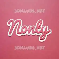nonty in Red Scribble style - 3D name wallpaper