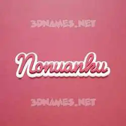 nonuanku in Red Scribble style - 3D name wallpaper