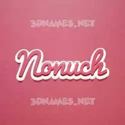 nonuch in Red Scribble style - 3D name wallpaper
