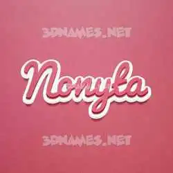 nonyta in Red Scribble style - 3D name wallpaper