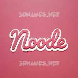 noode in Red Scribble style - 3D name wallpaper