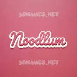 noodlum in Red Scribble style - 3D name wallpaper