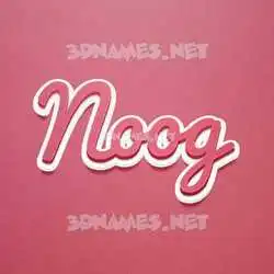 noog in Red Scribble style - 3D name wallpaper
