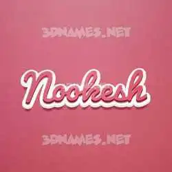 nookesh in Red Scribble style - 3D name wallpaper