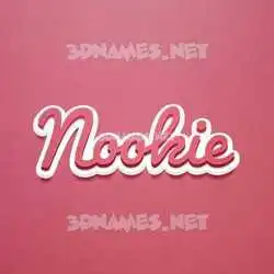 nookie in Red Scribble style - 3D name wallpaper