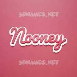 nooney in Red Scribble style - 3D name wallpaper