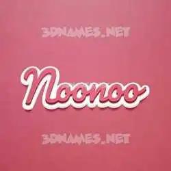 noonoo in Red Scribble style - 3D name wallpaper