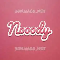 nooody in Red Scribble style - 3D name wallpaper