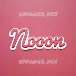 nooon in Red Scribble style - 3D name wallpaper