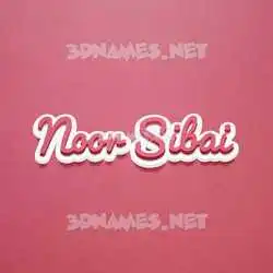noor sibai in Red Scribble style - 3D name wallpaper