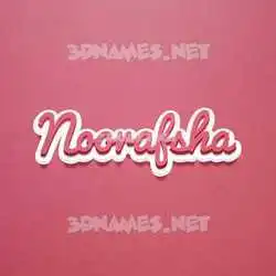 noorafsha in Red Scribble style - 3D name wallpaper