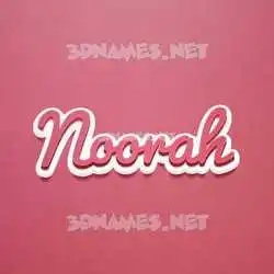 noorah in Red Scribble style - 3D name wallpaper