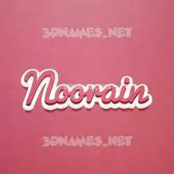 noorain in Red Scribble style - 3D name wallpaper