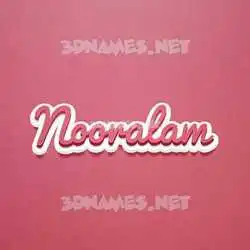 nooralam in Red Scribble style - 3D name wallpaper