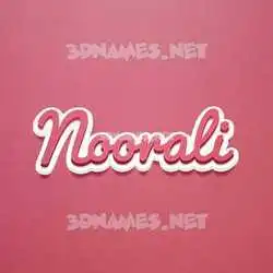 noorali in Red Scribble style - 3D name wallpaper