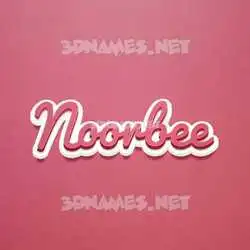 noorbee in Red Scribble style - 3D name wallpaper