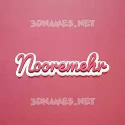 nooremehr in Red Scribble style - 3D name wallpaper