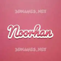 noorhan in Red Scribble style - 3D name wallpaper