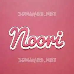 noori in Red Scribble style - 3D name wallpaper