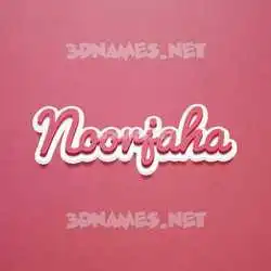 noorjaha in Red Scribble style - 3D name wallpaper